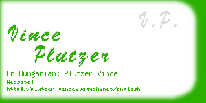 vince plutzer business card